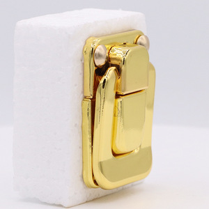 Wooden <b>Box</b> With Clasp Gold <b>Lockable</b> Rectangle Gift Craft Packaging <b>Box</b> Grade B Quality - Product Image 3