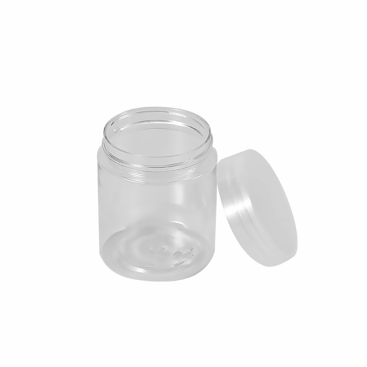 Wholesale Clear Plastic PET Jar 50-500ml Wide-mouth Cap Ideal for Nuts Tea Food Storage Hot Seller