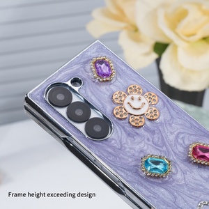 Sang Trọng <span class=keywords><strong>D</strong></span> Long Lanh Rhinestone Hoa Điện Thoại Bìa Đối Với Samsung Cho Galaxy Z Gấp 7 Made Cao Cấp PC Thời Trang <span class=keywords><strong>D</strong></span>ễ Thương Trường Hợp Điện Thoại - Product Image 6