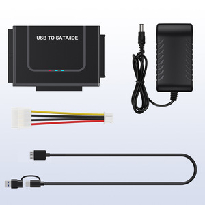 Adaptador USB a SATA <span class=keywords><strong>IDE</strong></span>, carcasa externa para <span class=keywords><strong>disco</strong></span> <span class=keywords><strong>duro</strong></span> de 2,5 y 3,5 pulgadas con fuente de alimentación y cable de datos para PC y portátil - Product Image 4