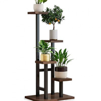 Étagère de rangement mobile en fer forgé, support multi-niveaux pour pots de fleurs, pour balcon, salon, étagère pour plantes succulentes, en métal durable