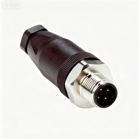 Connecteurs circulaires à double extrémité de type M8 M12 mâle/femelle, câbles codés A, IP67, 3p 4p, connecteur d'alimentation avec boîtier en PC