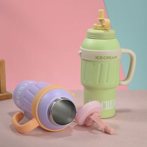 304/201 Stainless Steel Vacuum Insulated Cold Hot Thermos Cup Straw <b>Large</b> Capacity 6-12 Hours Thermal Insulation <b>Gift</b> Packaging - Product Image 4