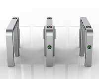 Puerta Automática de Apertura Rápida, Barrera de Seguridad Abatible de Acero Inoxidable 304 Importado, Motor sin Escobillas, Control IP68 ESD