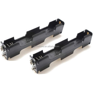 GlobalTone Zwarte Kunststof 4xAA Batterijhouderdoos UM-3*4 LR6 R6P 6V met GT3-342C Opbergclip en Klem voor Rekken & Koffers - Product Image 1