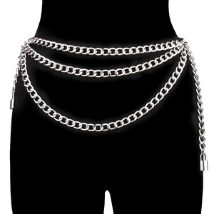 โซ่โลหะคาดเอว ทองเหลือง หลายชั้น สไตล์ฮิปฮอป สำหรับผู้ใหญ่ เครื่องประดับแฟชั่น - Product Image 4