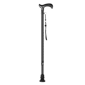 Canne télescopique en fibre de carbone Shlai, légère, réglable en hauteur, pour personnes âgées, avec coussinet antidérapant, 10 niveaux - Product Image 5