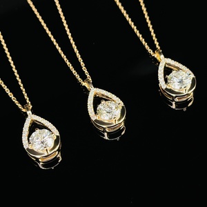 Componente de Joyería de Lujo con Corte de Pera, Semimontura para Colgante, Oro Sólido 10k 14k 18k, Engaste Halo con Diamante Cultivado en Laboratorio, Engaste Pavé, Componente para Colgante - Product Image 4
