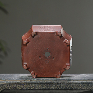<span class=keywords><strong>Pot</strong></span> à bonsaï <span class=keywords><strong>rectangulaire</strong></span> en argile violette de Yixing galvanisé, design classique, artisanal - Product Image 5