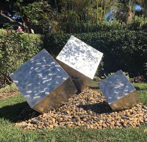 Escultura <span class=keywords><strong>de</strong></span> Fuente <span class=keywords><strong>de</strong></span> Agua en Forma <span class=keywords><strong>de</strong></span> Cubo <span class=keywords><strong>de</strong></span> Acero Inoxidable, Arte Metálico Moderno Personalizado <span class=keywords><strong>de</strong></span> Gran Tamaño, Decoración para Jardín, Centro Comercial o Plaza - Product Image 5