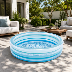 Piscina Gonfiabile a 3 Anelli in PVC Pieghevole per Bambini, <span class=keywords><strong>Vasca</strong></span> da Bagno per Neonati, Piscina da Giardino per Giochi d'Acqua, Disponibile in Diversi Colori - Product Image 2