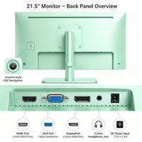 Monitor de Computadora FHD de 21.5 Pulgadas, OEM de Fábrica, VA 1080P 60Hz, VGA DP, Montable en VESA, Base de Metal, para Oficina y Hogar, Venta al Por Mayor