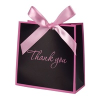 Petites boîtes de bonbons de remerciement avec ruban à nœud Boutique cosmétiques bijoux emballage sacs cadeaux en papier de remerciement pour mariage