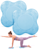 Tapis de yoga BSCI écologique extra-épais en EVA motif floral pour genoux, coudes, mains, tête – Mousse d'entraînement pour yoga et exercices 20x20x2cm