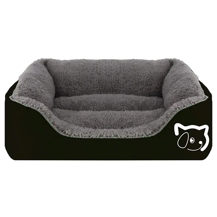 Groothandel Luxe Waterdichte Ultra Zachte Hond Bed Rechthoek Huisdier Bed Wasbaar Hond Bed