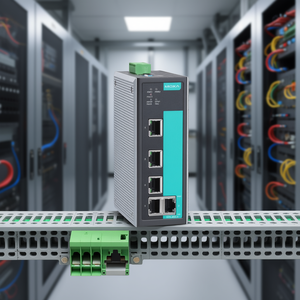 Commutateur géré Moxa EDS-405A-PN, 5 ports Ethernet, rail DIN, commutateur industriel d'entreprise - Product Image 3