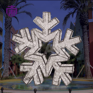Large 3D LED Snowflake Motif Sculpture for Christmas Decoration - Product Image 6