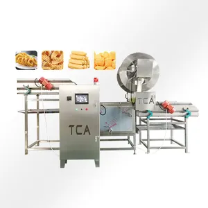 TCA优质小型玉米膨化挤出机零食机扩大玉米零食食品机械生产线价格