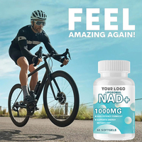 Nutrition Sportive pour la Peau : Complément Naturel NAD Personnalisé 1000 MG, 60 Gélules Molles – Soutient la Fonction Musculaire