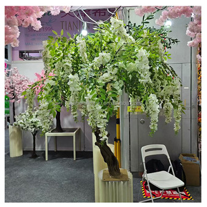 Arbre de <span class=keywords><strong>cerisier</strong></span> japonais Sakura <span class=keywords><strong>rose</strong></span> en fibre de verre à tronc courbé pour mariage en extérieur ou en intérieur, arbre à fleurs de soie <span class=keywords><strong>rose</strong></span> pour fête - Product Image 5