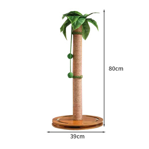 Rascador para <span class=keywords><strong>Gatos</strong></span> con Forma de Palmera Alta, con Cuerda de Sisal Natural, Base Estable y Pelotas Colgantes para <span class=keywords><strong>Gatos</strong></span> de Interior - Product Image 6