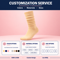 Maßgefertigte Scrunch-Socken Atmungsaktive Weiche Gepolsterte Slouch-Socken für Damen Großhandel OEM-Logo Mädchen Verpackungsdesign Socken