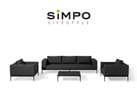 SIMPOLIFESTYLE Premium Resort Outdoor-Möbel EVE Lounger Luxus Terrasse Garten Hotel Villa Wohnzimmer Wasserdichtes Aluminium