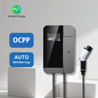 Cargador de Pared para Vehículos Eléctricos de 11 kW, Nivel 2, CA, Tipo 1/Tipo 2/GBT, con WiFi, OCPP, RFID, DLB, para Uso en Estaciones de Carga Domésticas y de Garaje, WrightCharge