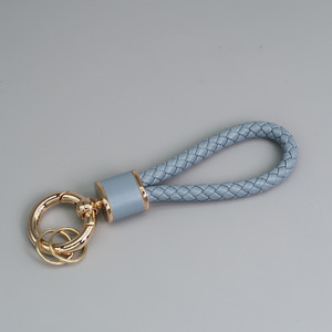 Cute Ins Internet Celebrity Car Keychain Pendant Creative Korean Version Bag Pendant Braided Leather Rope Keychain Wholesale