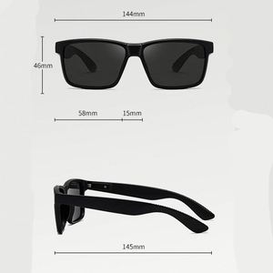 Lunettes de soleil polarisées carrées UV400 avec logo personnalisé, monture PC et verres TAC, pour la conduite, pour hommes et femmes, collection 2025 - Product Image 4