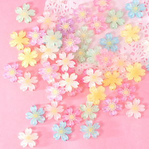Decoraciones de flores de resina Sakura para proyectos de manualidades, accesorios hechos a mano, suministros de manualidades de plástico - Product Image 1