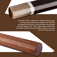 Poignée de couteau bricolage professionnelle corne de buffle et manche en bois d'ébène pour couteaux bois de fonte et corne de buffle noire poignée de couteau bricolage