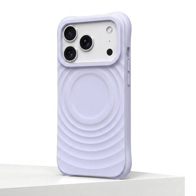 Wave Design Drop-resistant Spray Craft Practical Magnetic Silicone Wireless Charging Phone Case for iPhone 18 Pro Pro Max Case