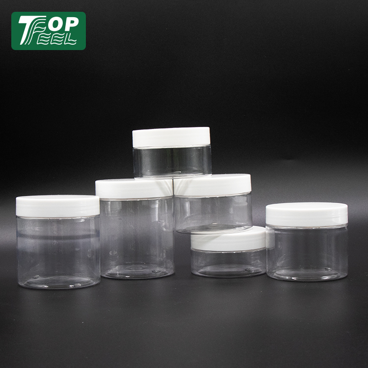 Wholesale Empty Different Capacity 80ml 100ml 120ml 150ml 200ml 250ml Clear Cosmetic Cream Pet Plastic Jar With PP Lid