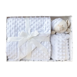 OEM su misura testa di animale neonato imbottita trapunta di sicurezza punti in pile <span class=keywords><strong>coperta</strong></span> per bambini con giocattolo - Product Image 1