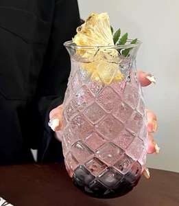 ถ้วยแก้วทรงสับปะรดขนาด16ออนซ์พร้อมหลอดดูดดีไซน์แบบอเมริกันสำหรับร้านอาหารที่ให้บริการแก้วน้ำผลไม้สำหรับดื่ม - Product Image 3