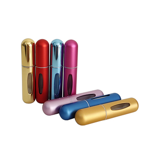 <span class=keywords><strong>Bouteille</strong></span> de parfum en métal d'atomiseur cosmétique de verre rechargeable en aluminium rond de 5ml avec le pulvérisateur de pompe - Product Image 2
