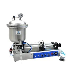 Good price CE certification semi automatic pneumatic cosmetic lotion facial cream oil detergent shampoo bottle filling machine