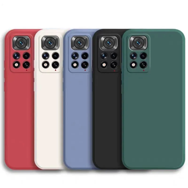 Fashion Square Frame Silicone Phone Case For Xiaomi Redmi 9 9A 9T Poco M4 X4 Pro Redmi 10C Note 11 Soft Protect Cover