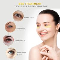Patchs pour les yeux au collagène en or 24 carats pour les cernes Yeux gonflés Rides-Coussinets de gel hydratants pour tous les types de peau
