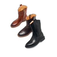 Bottines en daim vintage pour femmes, à lacets, talon haut, semelle en caoutchouc