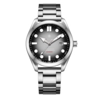 Montre mécanique de plongée sur mesure pour homme, boîtier en titane, bracelet en cuir, cadran en cristal saphir, résistance à l'eau 20 BAR, automatique