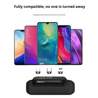Chargeur portable magnétique mini personnalisable, batterie externe Micro USB Type C 3000mAh 3 en 1