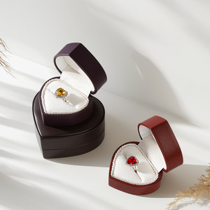 Heart Shape Simple Luxury Diamond <b>Ring</b> Jewelry <b>Box</b> <b>Gift</b> <b>for</b> Wedding Pendant <b>Box</b> - Product Image 2