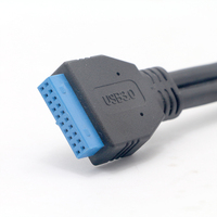 Cable interno de extensión de fecha para placa base de ordenador portátil, montaje de Panel USB 3,0 Dual hembra A 20 pines