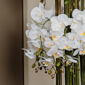 Orchidée Phalaenopsis Artificielle Mengjie Handicrafts, Plante en Pot, Pot en Céramique Blanche, Ornement Décoratif, Décoration Intérieure - Product Image 4