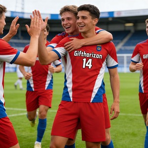 Ensemble de maillots de football personnalisés 100% polyester, séchage rapide, respirant, col rond, vente en gros pour adultes F00 - Product Image 1