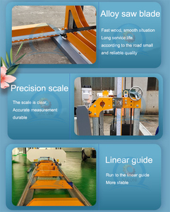 Grume moteur diesel <span class=keywords><strong>scierie</strong></span> machine à bois portable <span class=keywords><strong>scierie</strong></span> à ruban avec remorque scie moulin machine - Product Image 3