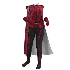 Wanda <span class=keywords><strong>Vision</strong></span> Scarlet Witch Cosplay Costume Sexy Jumpsuit Halloween Adulte Avec Cape - Product Image 6