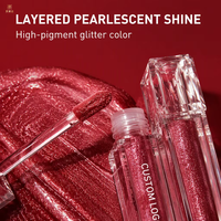 Gloss à lèvres vegan effet diamant, label privé, non-collant, mat, liquide, longue tenue, hydratant, brillant, pailleté